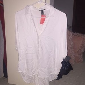 forever 21 button down short sleeve blouse